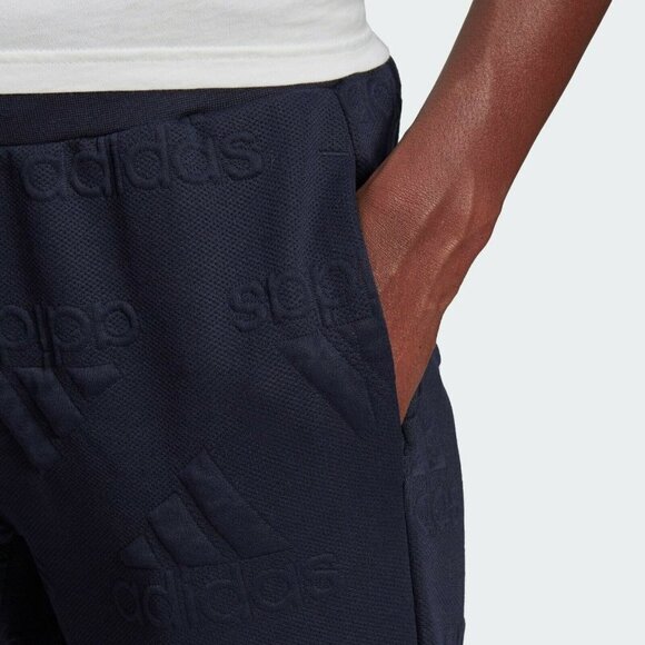 adidas AEROREADY Jacquard Allover Logo Sweatpants - Picture 7 of 10